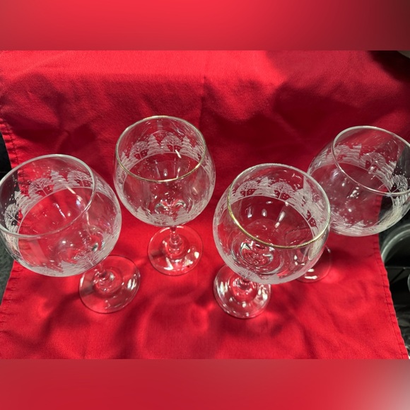 Vintage Libbey Arby’s etched Winter wonderland glasses-set of 5 - Picture 2 of 8